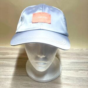 Calvin Klein Adjustable Hat Ball Cap Gray Logo READ